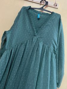 Elegant Teal Ethnic Gown