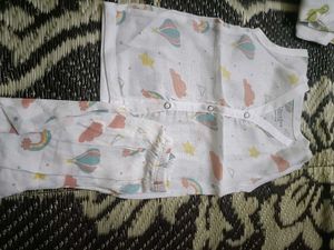Cute Baby pure muslinClothes Set