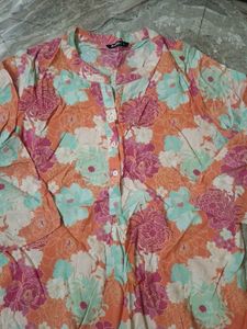 Vibrant Floral Print Kurta