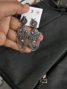 Charming Silver-Tone Dangle Earrings