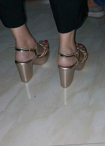 Gold Platform Heels