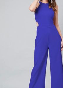 Blue Halter cut- Jumpsuit- M SALE