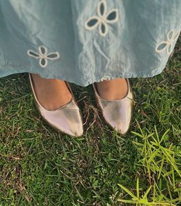 Stylish Gold Ballet Flats