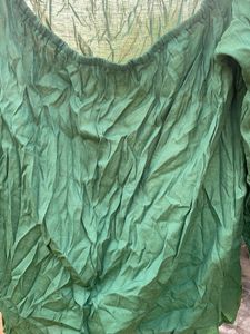 Boho Green Off-Shoulder Top