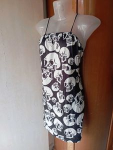 Skull Print Mini Dress