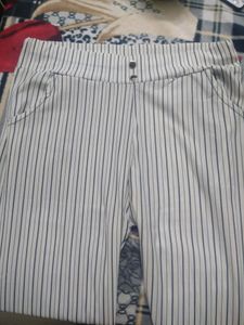 white stripes pant jeggings