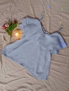 Shein Blue Ruffle Top💙