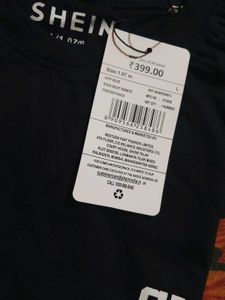 Shein Drop Shoulder Typographic Print Crew T Shirt