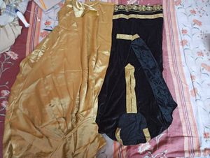 Black &amp; Gold Kurta Set