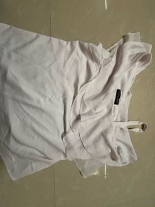 White Ruffle One-Shoulder Top