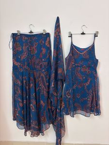 Blue Sharara Set