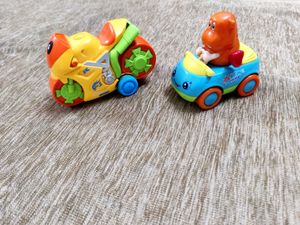 Vibrant Toy Motorcycle and Car Set