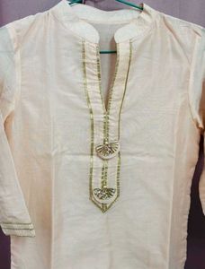 Peach Kurta Set with Dupatta