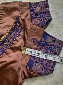 Mauve Color Banarasi Silk Blouse,Read Description