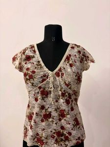 Sheer Floral Lace Top