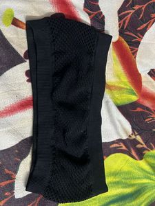 Seamless Black Bandeau Top