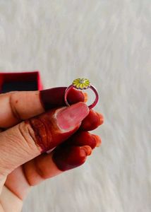 92.5 Sterling Sunflower Ring With Hallmark