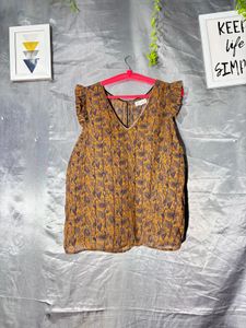 Stylish Printed V-Neck Top