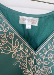 Elegant Green Embroidered Kurta Set