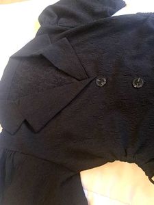 Black Korean casual top