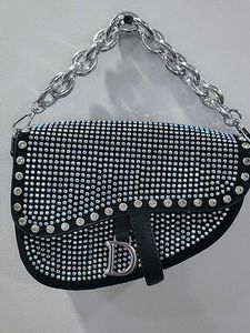 Dior inspired bedazzled handbag