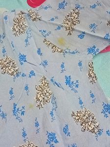 Sky Blue Colour A-line Kurti