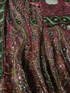 y2k Stunning Pink Sequined Lehenga Choli Set