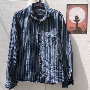 Striped Button-Down Shirt
