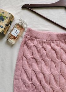 Twist Detail Cable Knit Pencil Skirt🇸‌🇦‌🇱‌🇪