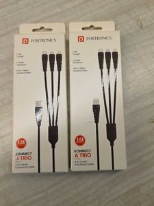 Portronics Konnect A Trio Cable USB