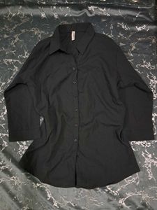 Classic Blue-Black Button-Down Shirt