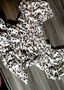 Floral Print Ruched Top