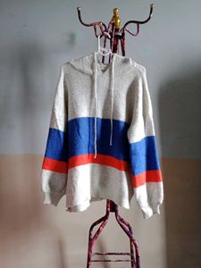 Cozy Striped Hooded Sweater