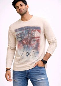 Nude Graphic Print Long Sleeve T-Shirt