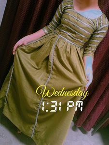 Beutiful Olive Color Gown