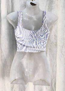 14810. Trendy Zebra Print Crop Top