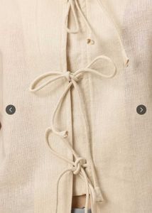 Chic Linen Blend Tie-Front Sleeveless Top
