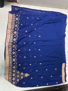 Royal Blue Embroidered Lehenga Skirt