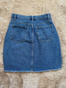 Blue Denim Mini Skirt