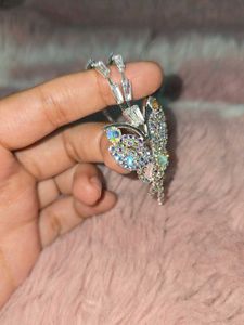 Sparkling Butterfly Pendant Necklace