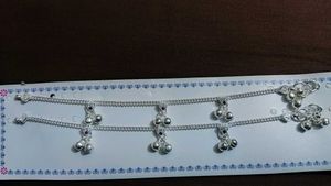 Silver Anklet with Bells # baby girl
