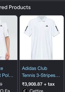 Adidas White Polo T-Shirt