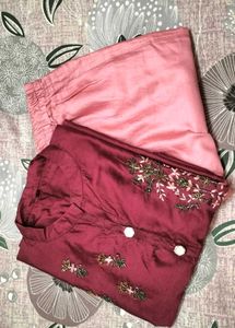 Embroidered Kurti Set