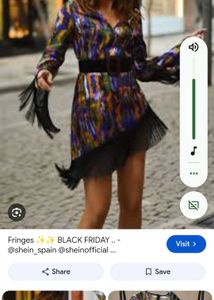 Vibrant Abstract Print Fringe Dress one freebie 🎁