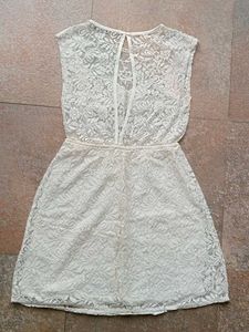 Zara Beautiful White Lace Dress