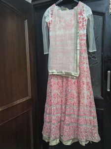 Elegant Pink Embellished Anarkali