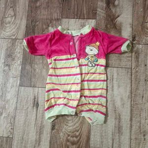 Cute Bear Striped Baby Onesie