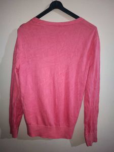 Pink Button-Up Cardigan