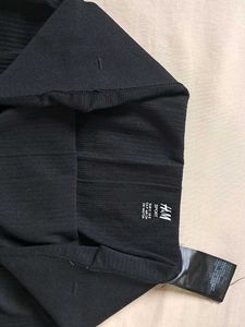 Black Ribbed Biker Shorts