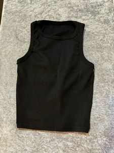 Classic Black Ribbed Tank Top
